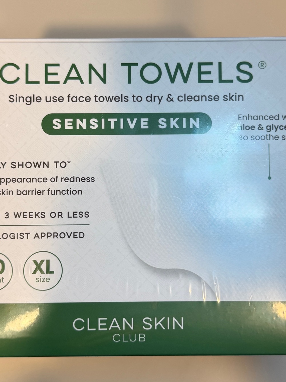 Clean Towels Sensitive Skin Face Towels - 50 Count